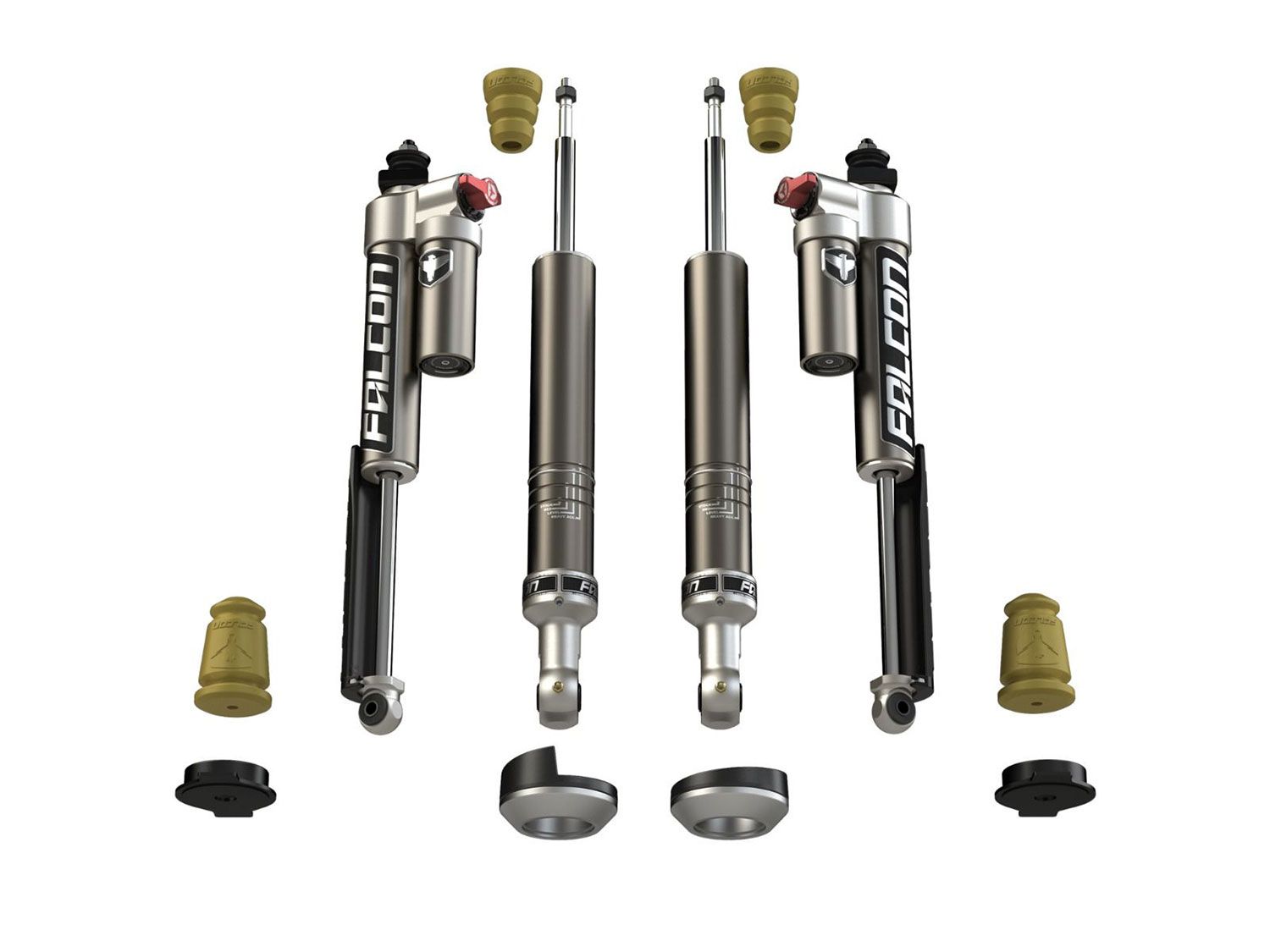 Tacoma 2005-2023 Toyota 4WD - Falcon Sport Tow / Haul Leveling Shock Kit (0" to 2.25" Front Lift)