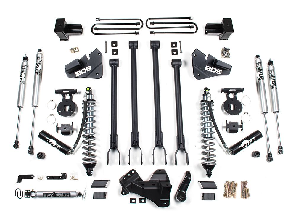 4" 2020-2021 Ford F350 Super Duty 4WD (Diesel Dually models) Fox Coil-Over 4-Link Lift Kit by BDS Suspension