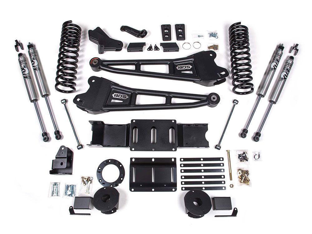 4" 2019-2024 Dodge Ram 2500 (w/Gas Engine & Factory Rear Air-Ride) 4WD Radius Arm Lift Kit by BDS Suspension