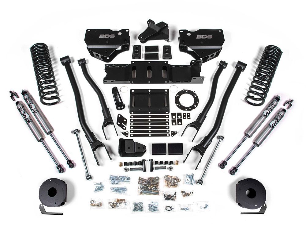 4" 2019-2024 Dodge Ram 2500 (w/Gas Engine & Factory Rear Air-Ride) 4WD 4-Link Lift Kit by BDS Suspension