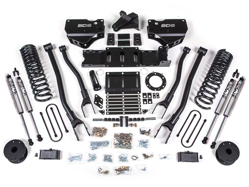 4" 2019-2024 Dodge Ram 3500 (w/Gas Engine & Factory Rear Air-Ride) 4wd 4-Link Lift Kit by BDS Suspension
