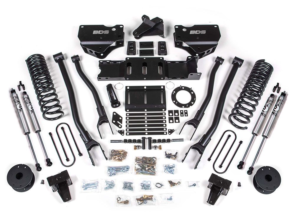 5.5" 2019-2024 Dodge Ram 3500 (w/Gas Engine & Rear Air Bags) 4WD 4-Link Lift Kit by BDS Suspension