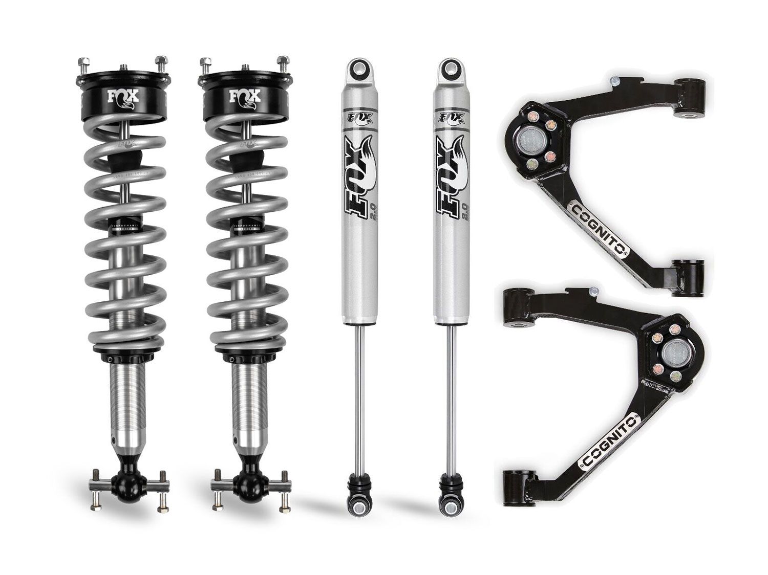 3" 2007-2018 Chevy Silverado 1500 Performance Ball Joint Leveling Kit (w/Fox 2.0 Coilovers & Shocks) by Cognito