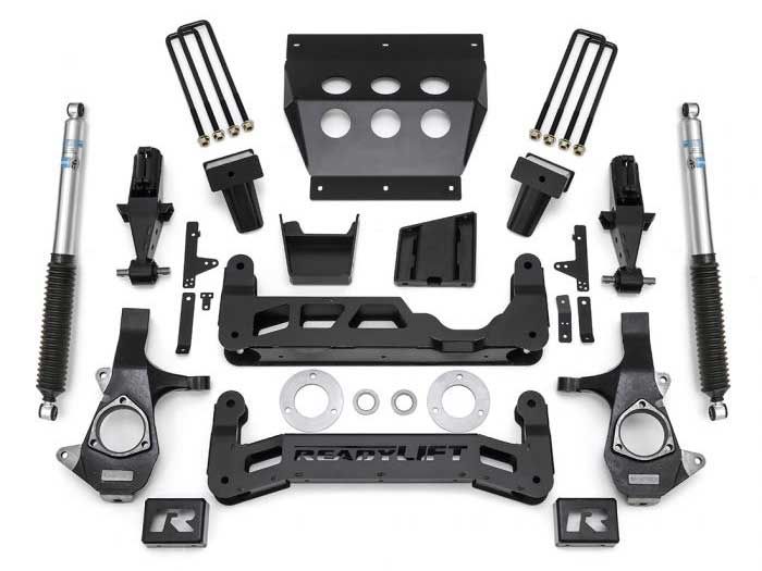 7" 2014-2018 Sierra 1500 GMC 4wd (w/factory cast steel control arms) Lift Kit (w/Bilstein Shocks) by ReadyLift