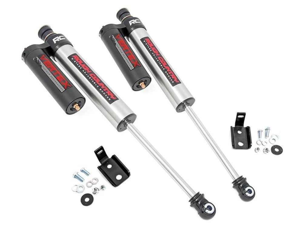 Wrangler JK 2007-2018 Jeep 4wd Rough Country Adjustable Vertex Series Front Shocks (fits w/ 3.5-6" Front Lift)