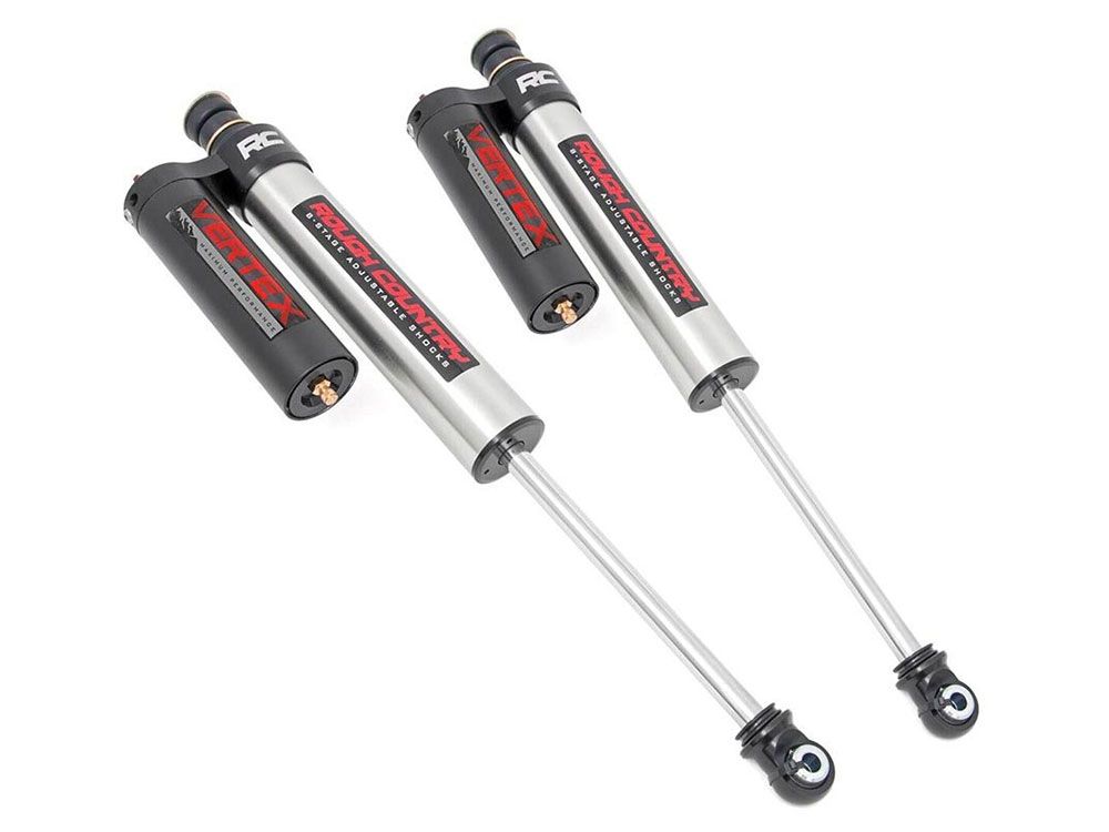 F250 Super Duty 2005-2024 Ford 4wd Rough Country Adjustable Vertex Series Front Shocks (fits w/ 4.5-8" Front Lift)
