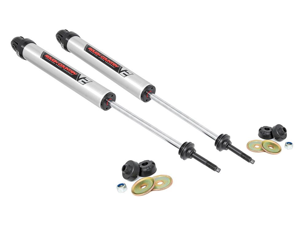 Ram 2500 2014-2024 Jeep 2wd/4wd Rough Country V2 Monotube Series Rear Shocks (fits w/4.5-6" Rear Lift)