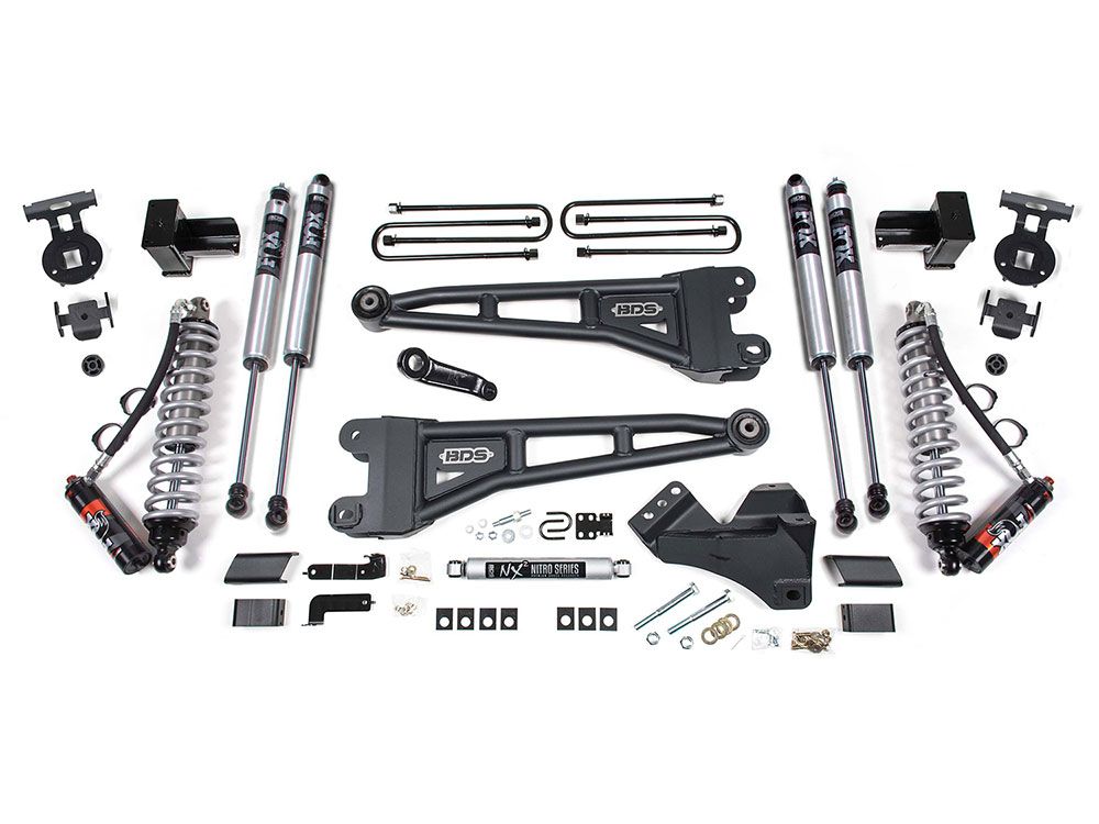 4" 2017-2019 Ford F250/F350 4WD (w/diesel engine) Fox CoilOver Performance Elite Radius Arm Lift Kit by BDS Suspension