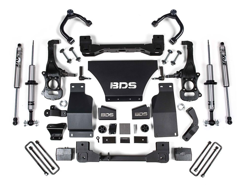 4" 2019-2024 GMC Sierra 1500 4wd (w/gas engine) Fox Snap-Ring Coilover Lift Kit by BDS Suspension