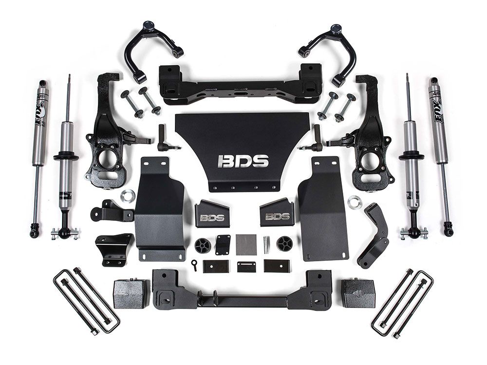 6" 2019-2024 GMC Sierra 1500 4wd (w/gas engine) Fox Snap-Ring Coilover Lift Kit by BDS Suspension