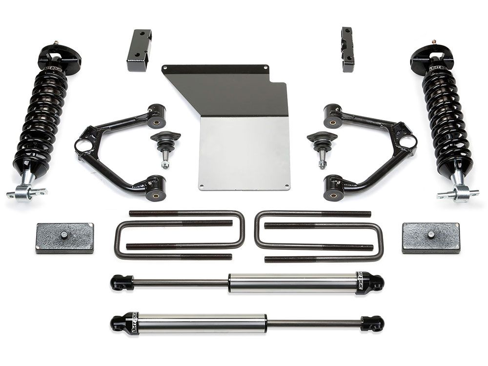 4" 2007-2018 Chevy Silverado 1500 4WD (w/cast steel factory arms) Budget Lift Kit w/ DirtLogics by Fabtech