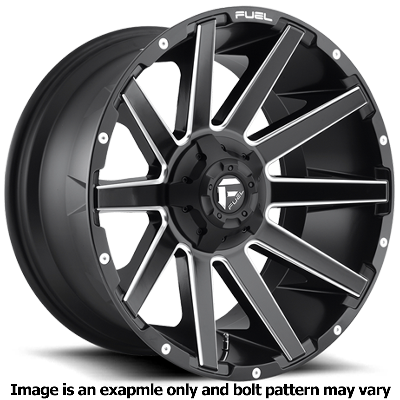 Contra Series D616 Matte Black Milled Wheel D61622008247 by Fuel