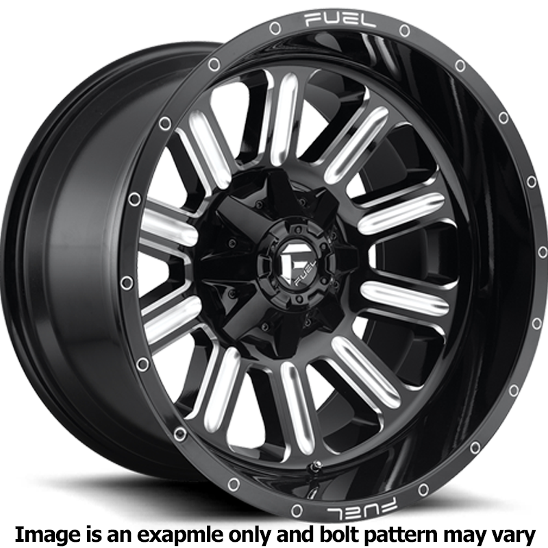 Hardline Series D620 Gloss Black Milled Wheel D62020001847 by Fuel