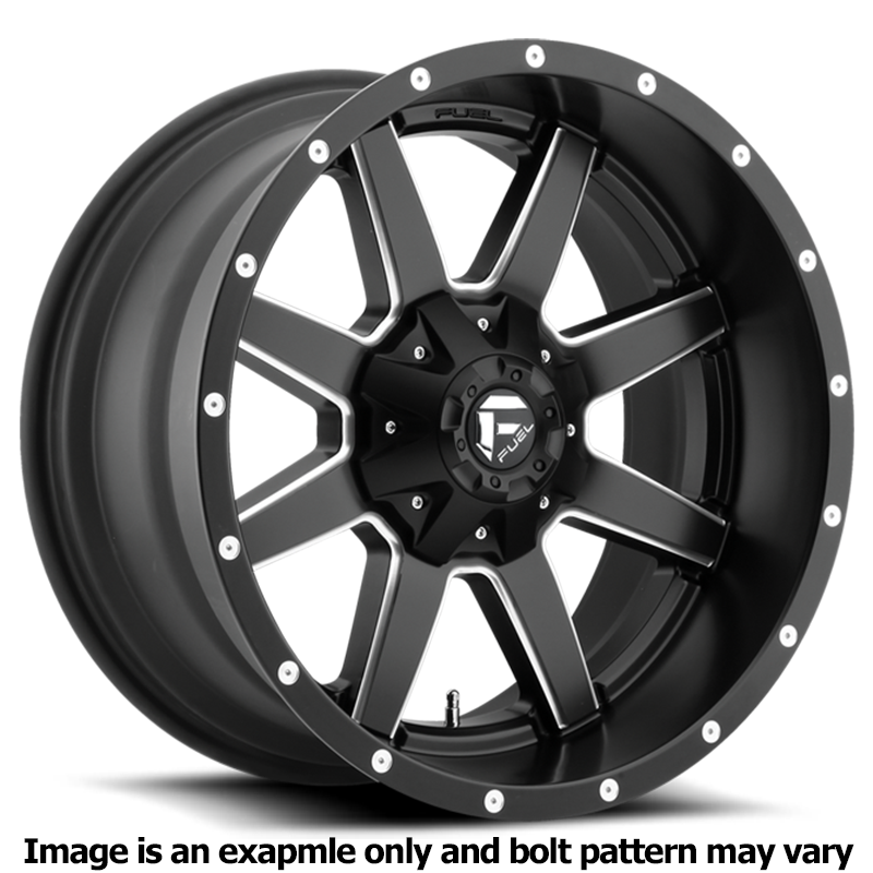Maverick Dualie Rear Series D538 Matte Black Milled Wheel D53822829335 by Fuel