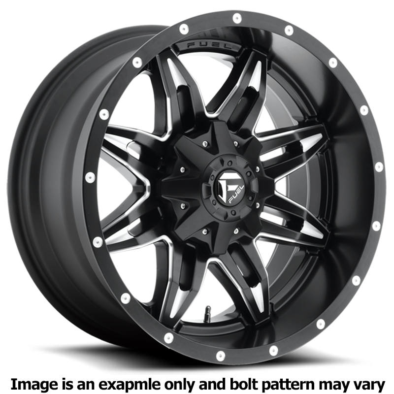 Lethal Series D567 Matte Black Milled Wheel D56715000437 by Fuel