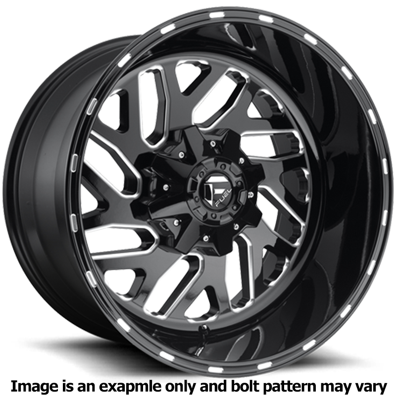 Triton Series D581 Gloss Black Milled Wheel D58120202647 by Fuel