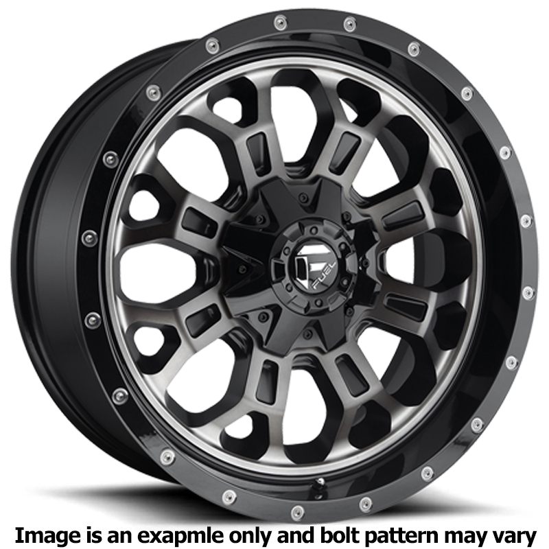 Crush Series D561 Matte Black/Machined Wheel D56118902645 by Fuel