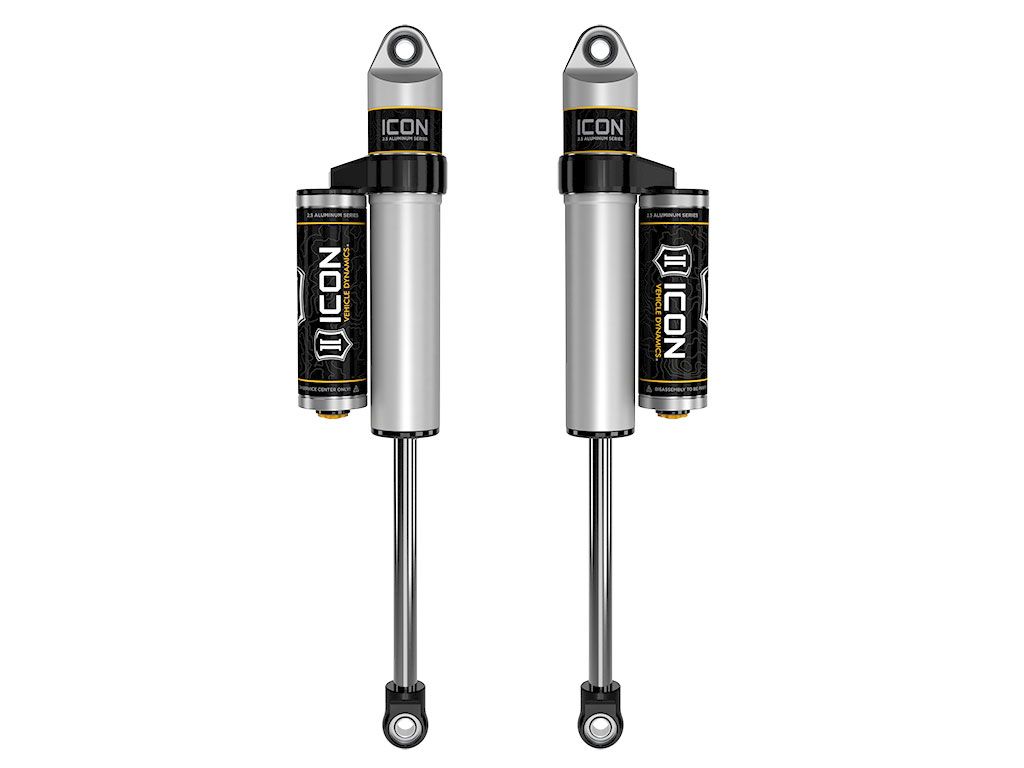 F250/F350 1999-2024 Ford 4wd - Icon REAR 2.5 Piggyback Resi Shocks (fits with 0-3" Rear Lift) - Pair