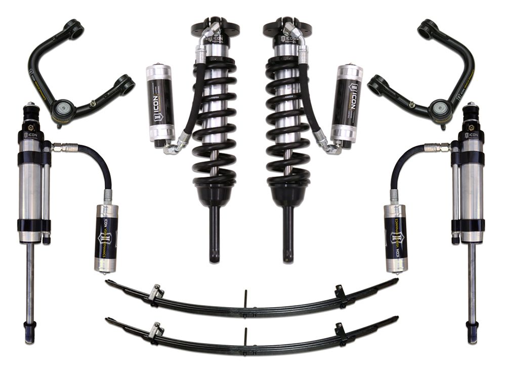 0-3.5" 2005-2023 Toyota Tacoma 4wd Coilover Lift Kit by ICON Vehicle Dynamics - Stage 7 (with tubular steel upper control arms)