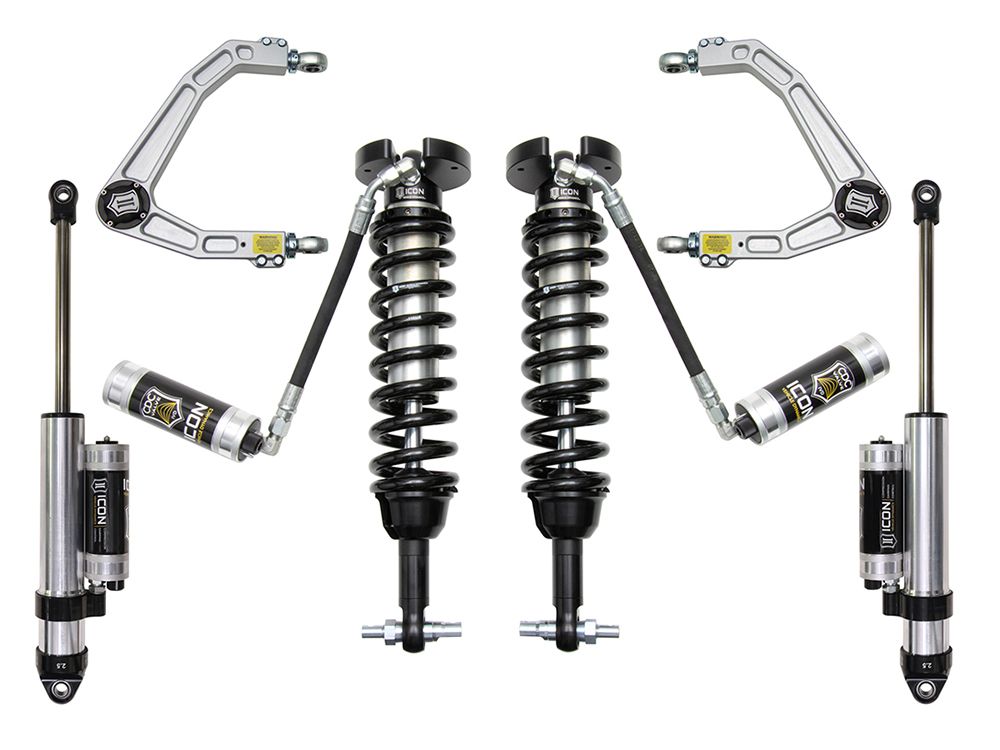 1.5-3.5" 2019-2024 Chevy Silverado 1500 4wd & 2wd Coilover Lift Kit by ICON Vehicle Dynamics - Stage 4 (with billet aluminum upper control arms)
