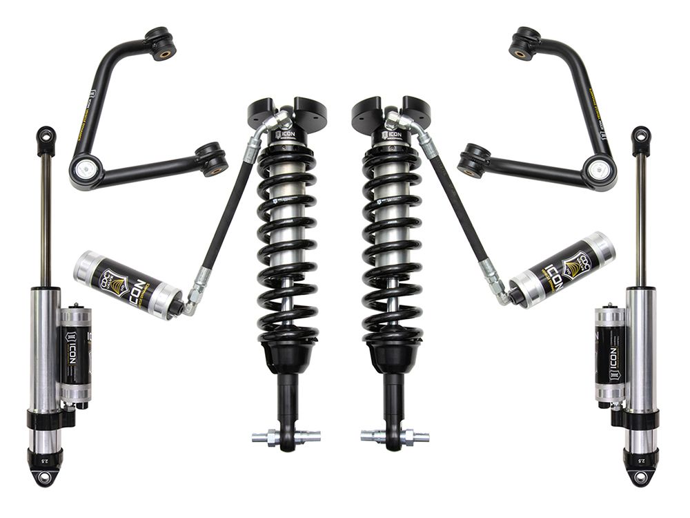 1.5-3.5" 2019-2024 Chevy Silverado 1500 4wd & 2wd Coilover Lift Kit by ICON Vehicle Dynamics - Stage 4 (with tubular steel upper control arms)