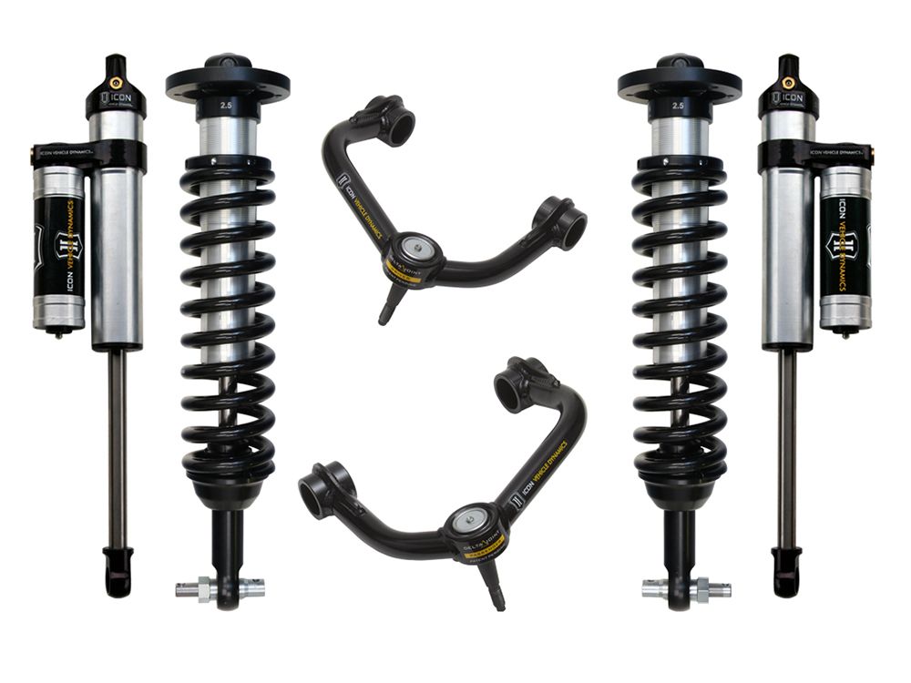 0-2.63" 2014 Ford F150 4wd Coilover Lift Kit by ICON Vehicle Dynamics - Stage 3 (with tubular steel upper control arms)