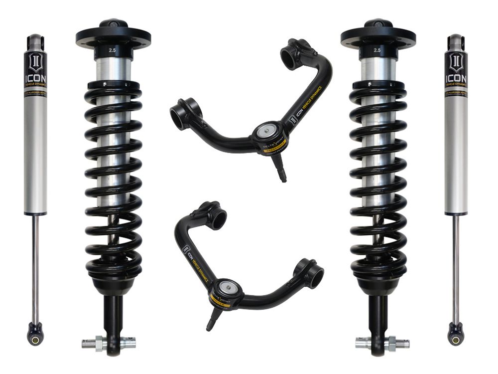 0-2.75" 2021-2024 Ford F150 4wd Coilover Lift Kit by ICON Vehicle Dynamics - Stage 2 (with tubular steel upper control arms)