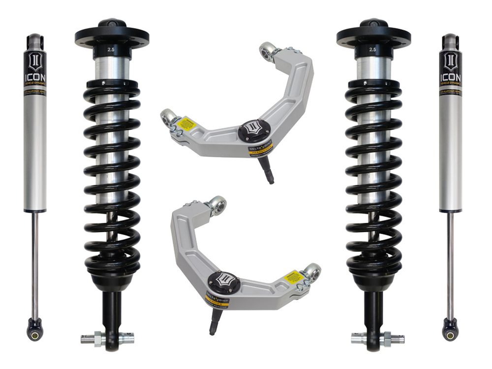 0-3" 2021-2024 Ford F150 2wd Coilover Lift Kit by ICON Vehicle Dynamics - Stage 2 (with billet aluminum upper control arms)