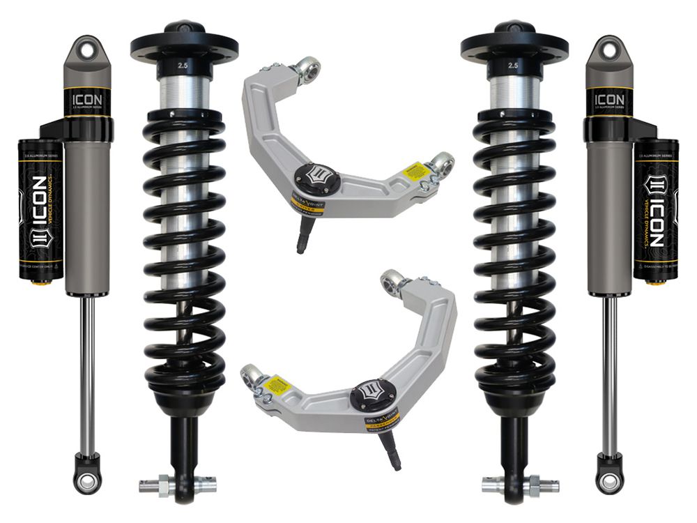 0-3" 2021-2024 Ford F150 2wd Coilover Lift Kit by ICON Vehicle Dynamics - Stage 3 (with billet aluminum upper control arms)
