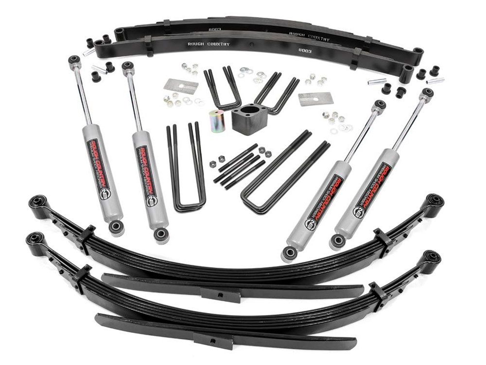 4" 1978-1993 Dodge W150 4wd (w/Dana 60) Lift Kit (w/Rear Leaf Springs) by Rough Country