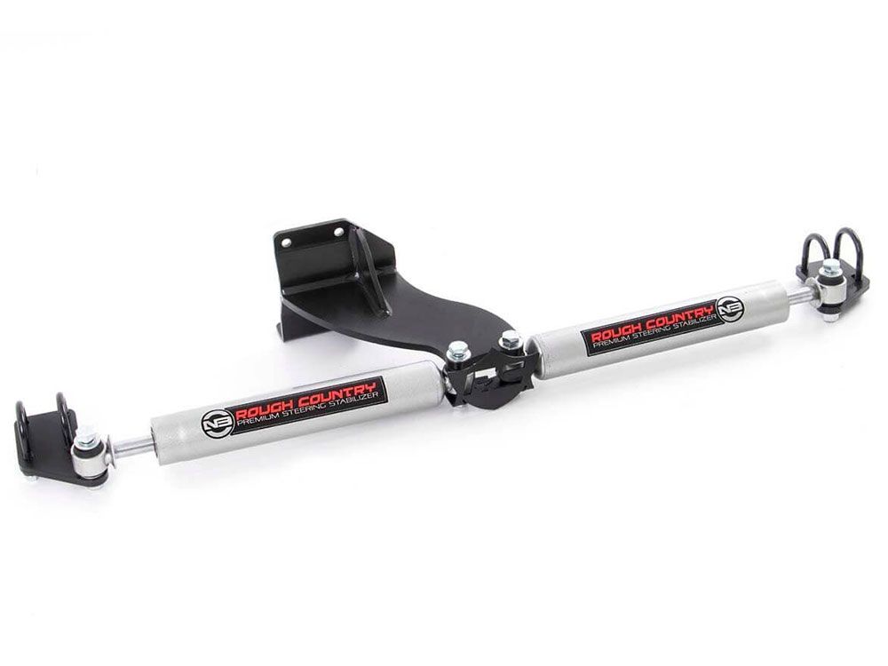 Ram 2500 2003-2013 Dodge 4WD - Dual Steering Stabilizer Kit by Rough Country