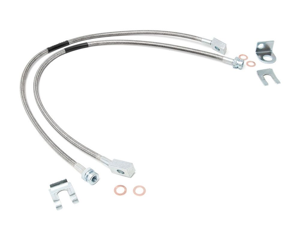 Cherokee XJ 1984-2001 Jeep 4wd (w/4-6" Lift) - Front Brake Line Kit by Rough Country
