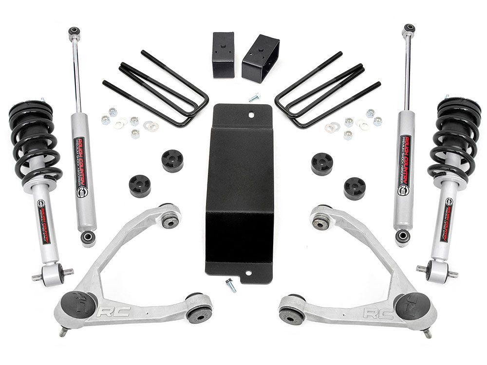 3.5" 2007-2016 GMC Sierra 1500 4WD (w/aluminum or cast steel factory arms) Lift Kit by Rough Country