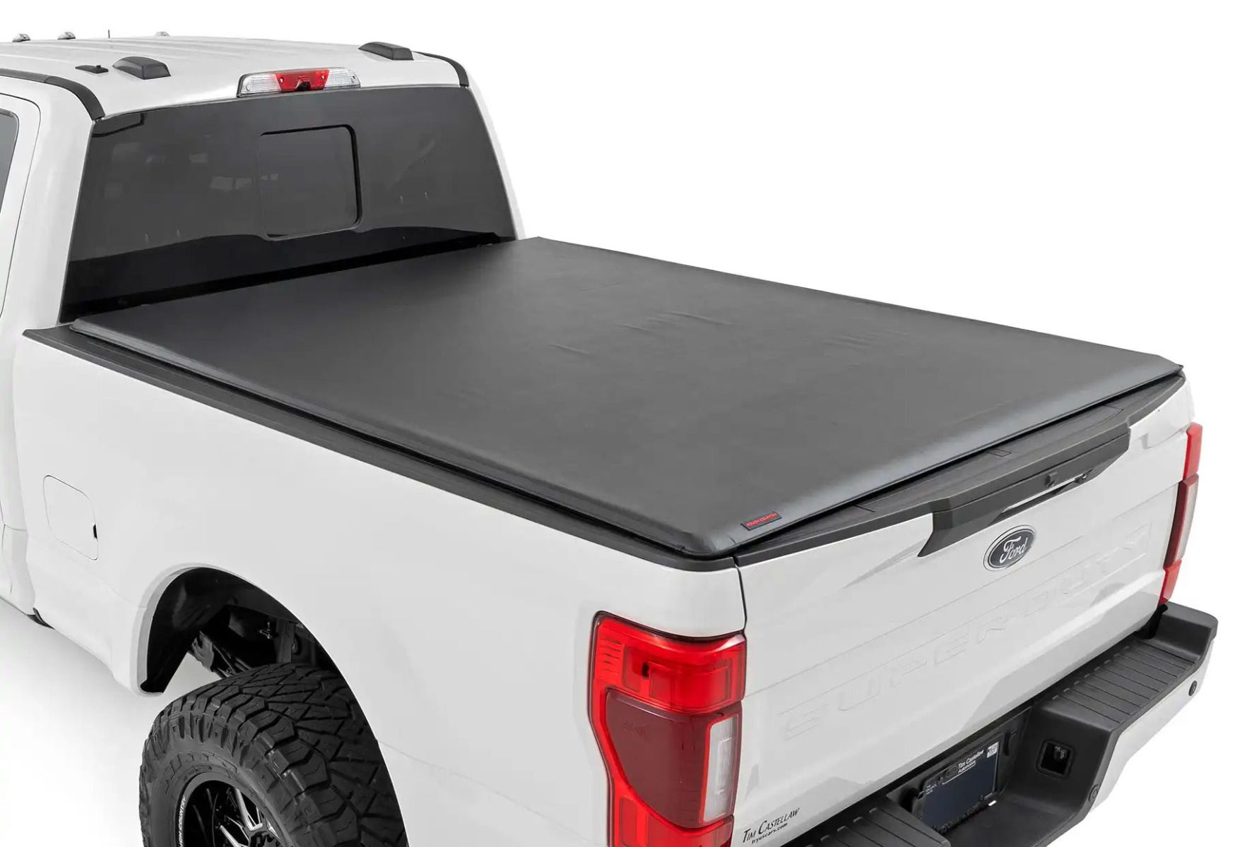 2017-2024 Ford F250/F350 (with/6' 10" bed) Soft Roll-Up Tonneau Cover by Rough Country