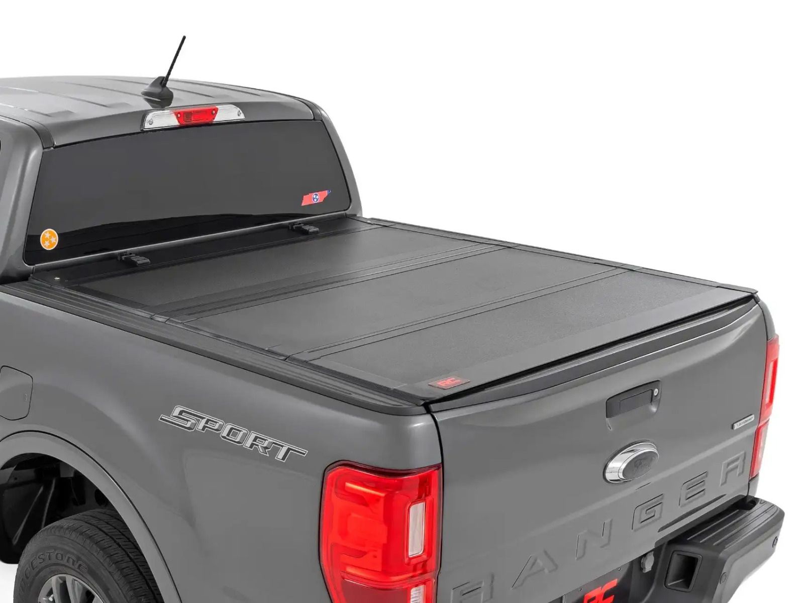 2019-2024 Ford Ranger Hard Tri-Fold Flip Up Tonneau Cover by Rough Country