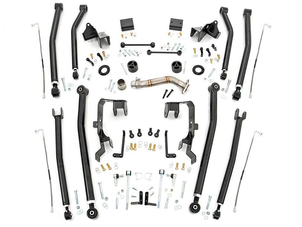4" 2007-2018 Jeep Wrangler JK (4-door) 4wd Long Arm Upgrade Kit by Rough Country