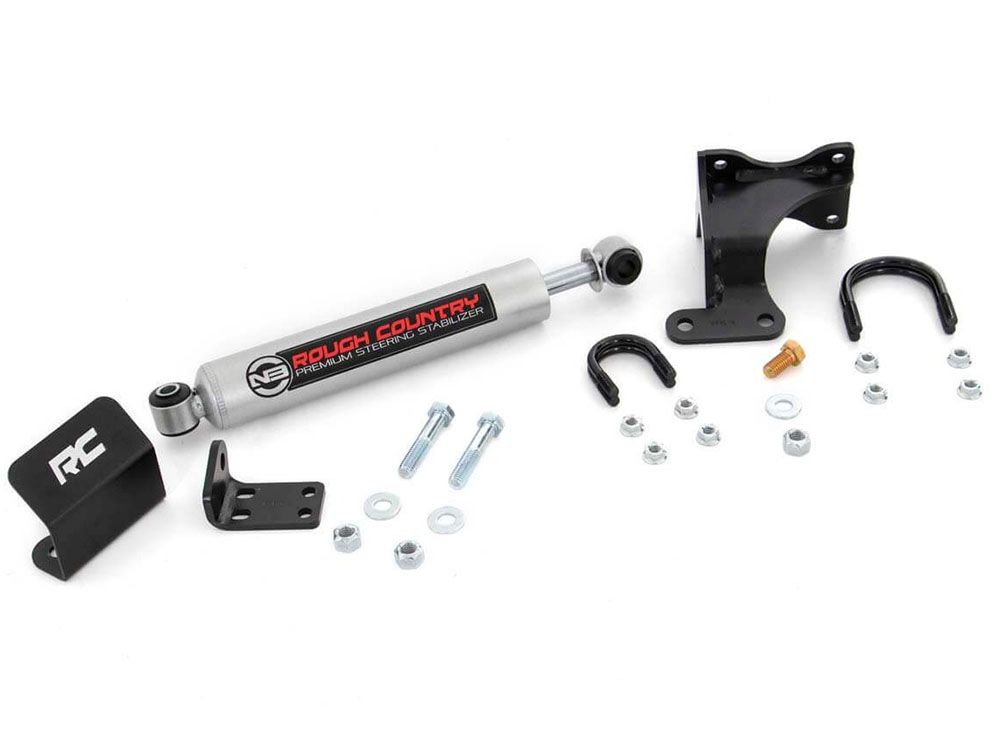 Wrangler JK 2007-2018 Jeep (w/2" of lift or more) N3 Steering Stabilizer by Rough Country