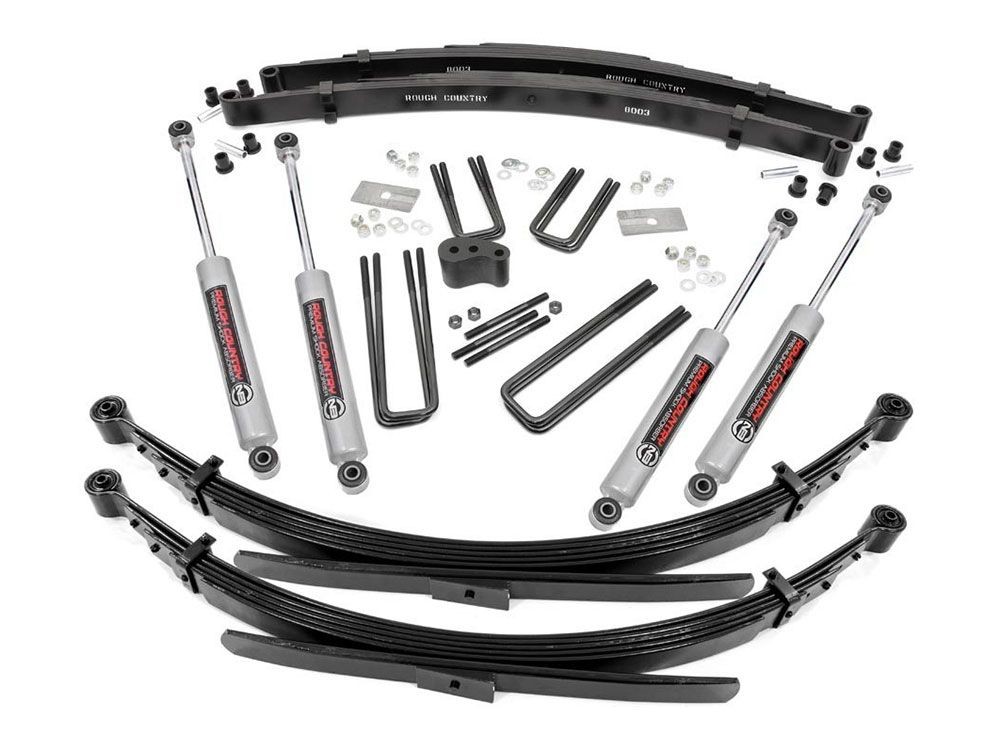 4" 1977-1993 Dodge W250 Pickup (w/Dana 44) 4WD Lift Kit (w/ Rear Leaf Springs) by Rough Country