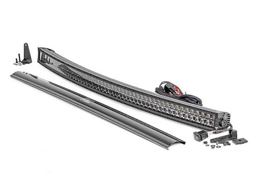 Rough Country 72954blkdrl 54 Curved Cree LED Light Bar - (Dual Row, Black  Series w/ Cool White DRL)