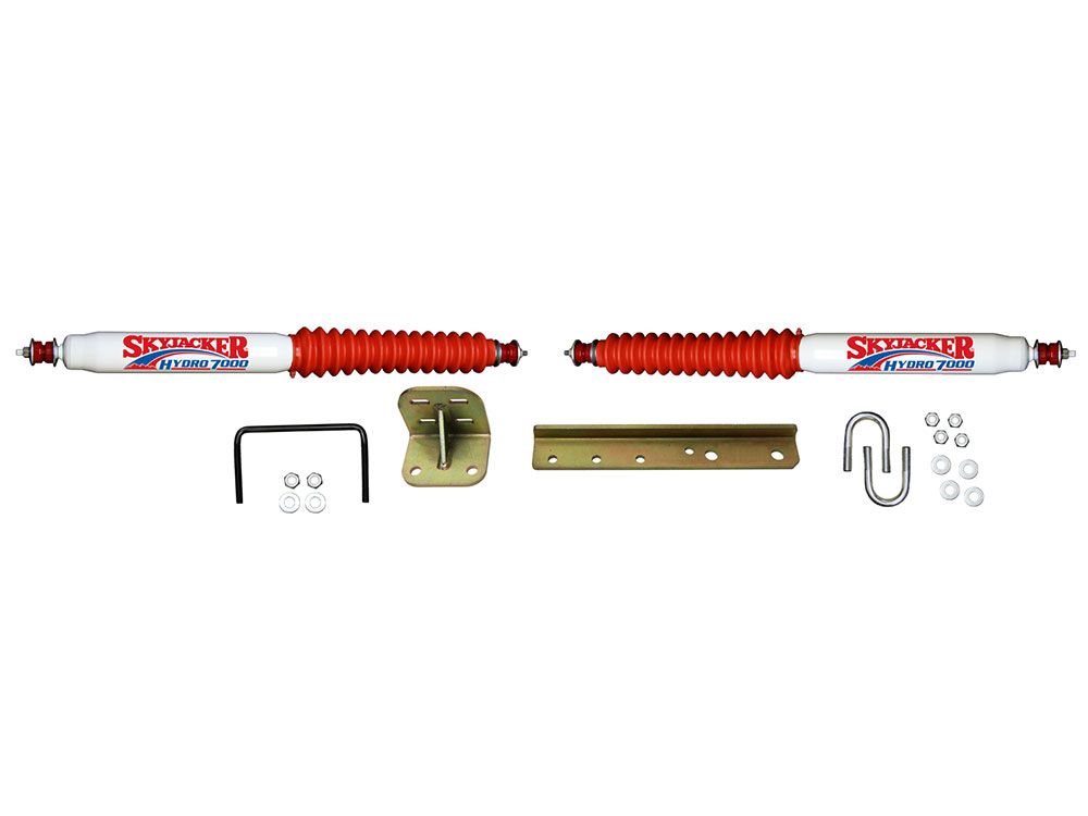 F350 1980-1998 Straight Axle Ford 4WD Dual Steering Stabilizer Kit by Skyjacker