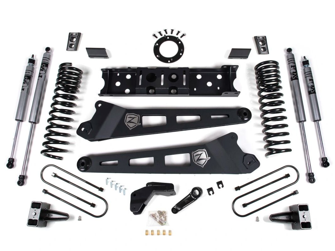 4" 2019-2024 Dodge Ram 3500 (w/Gas Engine) 4WD Radius Arm Lift Kit by Zone