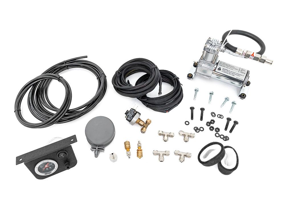 Onboard Air Bag Compressor Kit (w/Air Gauge) Rough Country 10100 | Jack-It